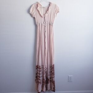 Jen's Pirate Booty Gauze Maxi Tie Dye Bohemian Dress